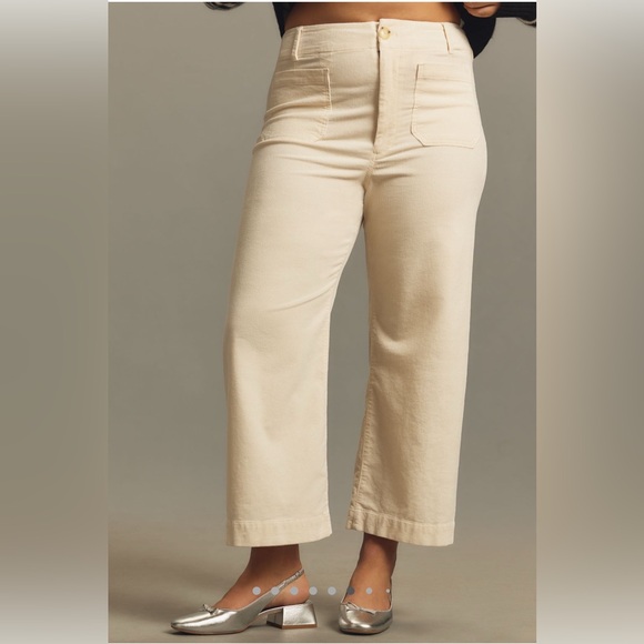 NWT Anthropologie Maeve The Colette cropped Wide-Leg corduroy pants - Picture 3 of 14